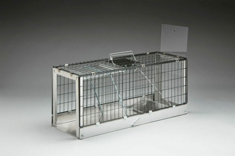 Klatka typu "pułapka" dla kotów - składana 78 cm x 24 cm x 33 cm Klatka typu "pułapka" dla kotów - składana 78 cm x 24 cm x 33 cm